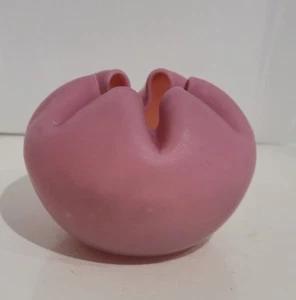 Vintage Victorian Burmese White Cased Satin Glass Vase/ Rose Bowl - Picture 1 of 6