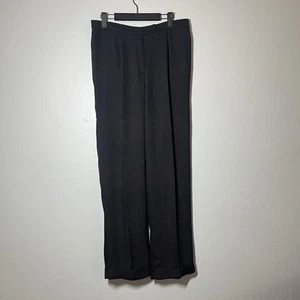Norton McNaughton Pants Size 12 Black White Pin Polka Dot Pattern Cuffed Chinos - Picture 1 of 9
