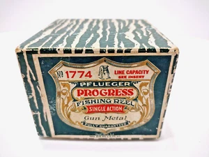 Pflueger Vintage - Nº PROGRESS 1774 - Carrete de pesca con mosca pistola de acción única metal - Imagen 1 de 4