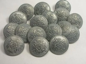 Neu Posten Silber Militär Metall Knöpfe Royal Crest 11/16, 13/16 Zoll (S28) - Bild 1 von 16