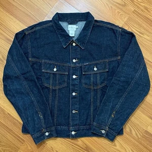 Giacca denim vintage Calvin Klein jeans bottoni davanti risciacquo scuro XXL USA made anni 90 - Foto 1 di 8
