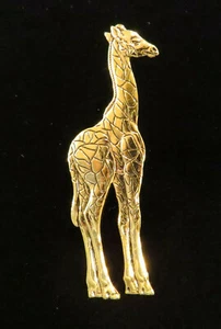 Giraffa da collezione piatto oro 24 carati giraffa spilla zoo animali africani - Foto 1 di 12