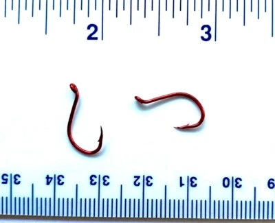 MATZUO AMERICA 100 Matzuo 113060 Red Chrome Octopus Fish Fishing Hooks size 6 - 100 hooks