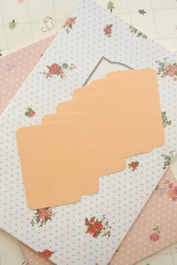 Peach Buff Business Cards 50pc blank name place card note cards pocket letter - Picture 1 of 6