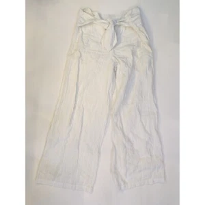 Pussers West Indies White Linen Tie Pants Women's Size Small Vintage - Picture 1 of 9