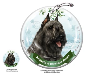 Bellyrubs & Kisses Ornament - Grey Bouvier des Flandres 034 - Picture 1 of 1