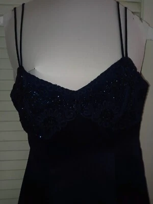 Roberta Navy Full Length Prom Dress Size 7/8 - Image 1 of 4