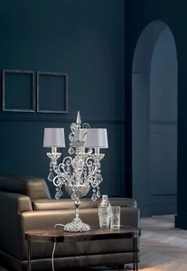 Lampada da tavolo di lusso flambeau design classico in cristallo 3 luci MS-196 - Foto 1 di 1