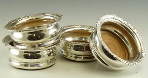 Alter Sheffield Teller - 4er Set Georgian UNTERSETZER / Untersetzer - Regency - Bild 1 von 6