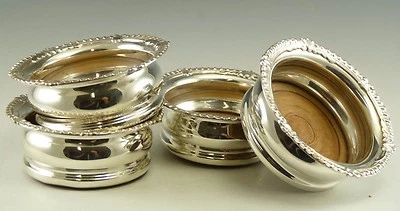 Placa antiga Sheffield - Conjunto de 4 montanhas-russas/copos georgianos - Regency - Imagem 1 de 4