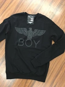 Felpa BOY LONDON Maglia NERO Sporty Invernale donna Taglia M - Foto 1 di 5