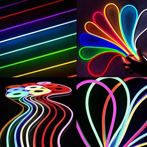 Flexible Sign Neon Lights Silicone Tube LED Strip Waterproof 12V 1M 2M 3M 5M - Picture 1 of 34