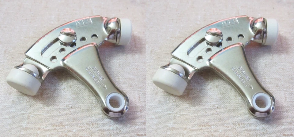 . Ives Hinge Pin Doorstops Polished Nickel Finish USA Made (69F14)