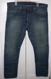 Polo Ralph Lauren Sullivan Slim Button Fly 36 x 30 Stonewashed Denim Herrenjeans - Bild 1 von 18
