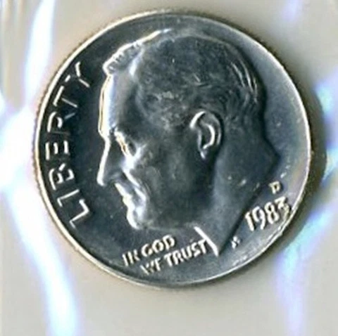 1983 D Roosevelt Dime Choice/Gem BU from original roll Cover