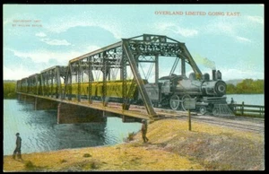 OVERLAND LTD. STEAM TRAIN POSTCARD - Picture 1 of 1