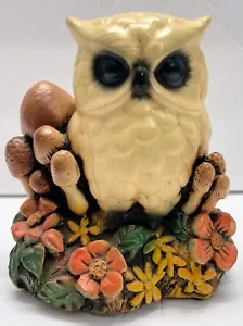 Orzeck Owl Mushroom Statue Ceramic Figurine Vintage - Picture 1 of 11
