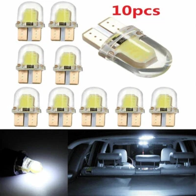 10X T10 194 168 LED Light Bulbs W5W CANBUS Silica Bright White License Lamp GL - Image 1 of 4