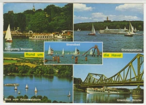 Postal History - France To USA Multi-View Of Strandbad, Switzerland vintage C3 - Picture 1 of 2