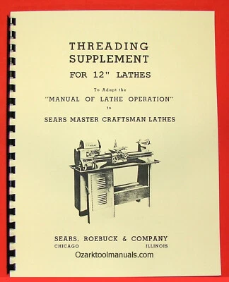 ATLAS/CRAFTSMAN 12" New Metal Lathe Threading Operation Manual 0053 - Image 1 of 4
