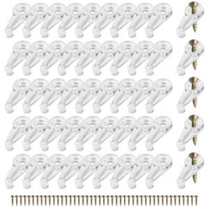 50 Stück Glasvitrinenclips mit Schrauben Halteclips Set Gewährleistung Sicherheit Stabilität - Bild 1 von 8