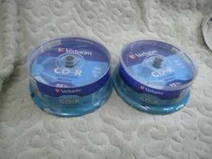 2x Verbatim Music CD-R 80 Min 40x Speed 700 MB 25x2 Pack Spindle CD Sealed NEW! - Picture 1 of 4