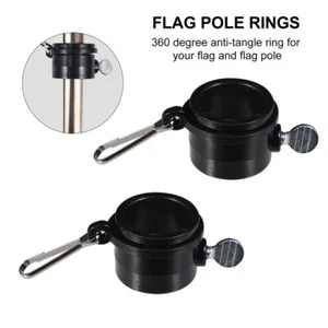 2pcs Durable 1 Inch Flag Pole Rings with Clip for Convenient Use - Picture 1 of 12