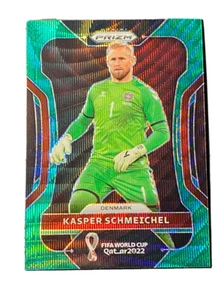Kasper Schmeichel 2022 Panini Prizm World Cup Green Wave Denmark #72 - Picture 1 of 2