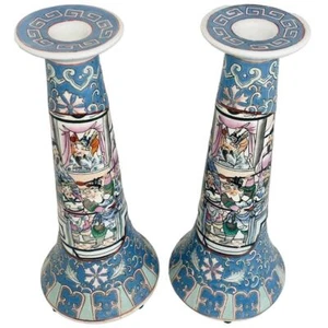 2 Candelabros Heygill and H.F.P Oriental Hechos en Macao Únicos RARO ORG - Imagen 1 de 16