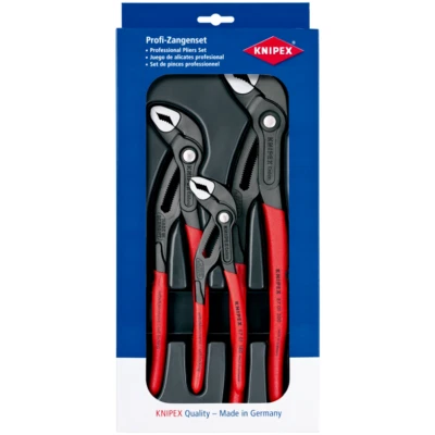 KNIPEX:3 Pinze COBRA-3pz.mm.180+mm.250+mm.300-Regolazione RAPIDA con Pulsante  - Immagine 1 di 4