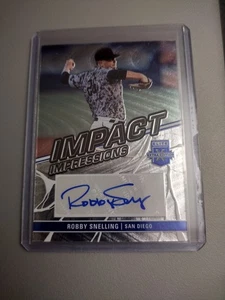 2023 Panini EEE Impact Impressions Robby Snelling Auto #II-RSN Padres Marlins - Bild 1 von 2