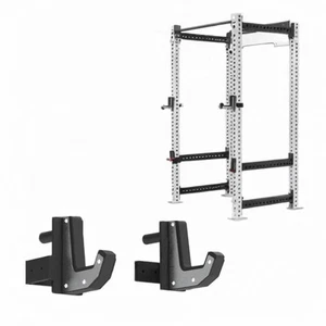 2x J Hooks for Squat Rack to Hold Weight Lifting Bar Heavy Duty Steel - Picture 1 of 5