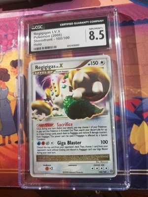 Pokémon TCG Regigigas LV.X Stormfront 100/100 Holo Rare - CGC 8.5 - PSA BGS - Image 1 of 2