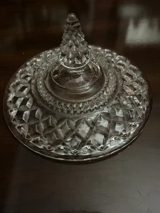 Vtg Clear Crystal Lid For Compote Or Dish Around 6 3/4 Wide - Picture 1 of 2