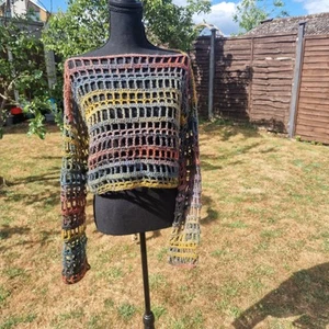 Handmade Crochet Oversize Top Boho - Picture 1 of 3