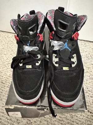 Jordan Spizike Black Varsity Red Cement Gry-Mltry Size 10 Men - Image 1 of 4