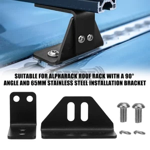 4X Upgrade Stainless Steel Roof Rack Bracket 90° 65mm Mounting Holder Airline - Picture 1 of 7