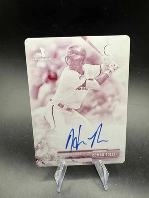 2017 Bowman Chrome Draft Heliot Ramos 1st Magenta Printing Plate #1/1 RC ROOKIE - Image 1 of 2