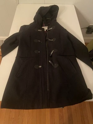 Tommy Hilfiger Women’s wool-blend duffle coat M Charcoal Grey - Image 1 of 4