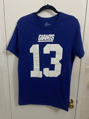 Odell Beckham Jr. Camiseta de fútbol americano de los New York Giants Nike para hombre camiseta azul talla LRG #13 Foto 1 de 4