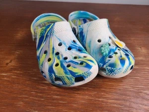 Crocs Classic Marble Pattern Classic Clog Youth Size C 12 - Tiedye - Picture 1 of 10