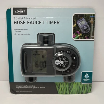 Temporizador programable grifo manguera 2 salidas dial orbit 56544 nuevo sellado Foto 1 de 4
