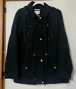 NWT Charter Club Water Resistant Full Zip Jacket with Hood Women’s Size Large - Picture 1 of 9