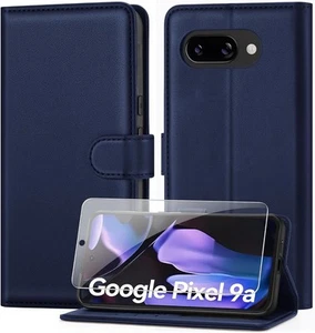 Phone Case For Google Pixel 9A, Leather Wallet Flip Stand Cover+Screen Protector - Picture 1 of 20