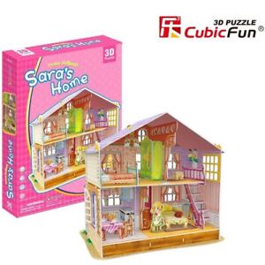Girls Dollhouse Saras Home 3D Model DIY Puzzle Hobby Building Kit Build Toy Kids