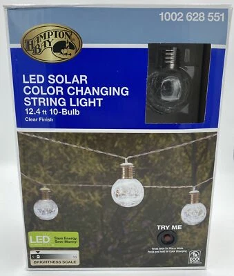 Hampton Bay LED Solar Color Changing String Lights - Patio, Deck, Party, Wedding - Image 1 of 4