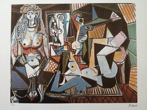 Firmado Pablo Picasso - Las mujeres de Argel, 1955 - Certificado SPADEM París - Imagen 1 de 5