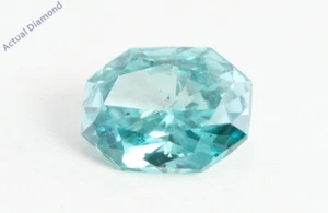 Loseer Diamant im Strahlschliff (0,51 ct, Farbe hellblau (bestrahlt), si3-Reinheit) - Bild 1 von 4