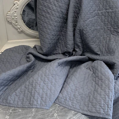 Tagesdecke  LEIA 260 x 260 Tauben Blau Doppelbett Steppdecke Sofaüberwurf Landha - Bild 1 von 4