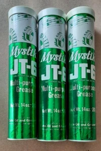 Vtg Mystik JT-6 MP #2 Grease; Multipurpose Grease 14oz Tube Lot of 3 Tubes NOS  - Picture 1 of 4